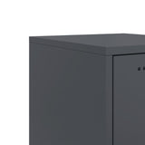 Bedside Cabinet Anthracite 36x39x43.5 cm Steel 846618