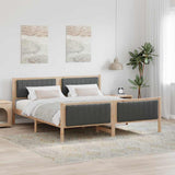 Bed frame Brown and dark grey 180 x 200 cm Solid pine wood 3394304