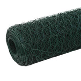 Chicken Wire Fence Steel with PVC Coating 25x1.2 m Green 143266