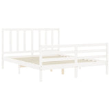 Bed Frame without Mattress White 160x200 cm Solid Wood Pine 3193867