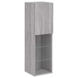 5 Piece TV Wall Units with LED Grey Sonoma Engineered Wood 3216609