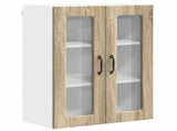 Wall Glass Cabinet PORTO Sonoma Oak 60 x 31 x 80 cm 885437