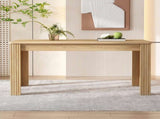 4 Seater Dining room table, MDF Wood Rectangle Modern Dining,Room Furniture Unit, Small N606P272566E