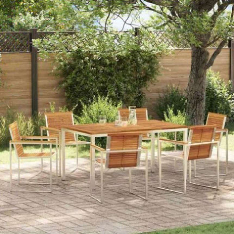 Garden Dining Set 7 pcs Solid Wood Acacia 3334808