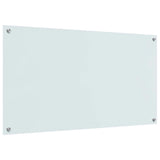 Kitchen Backsplash 2 pcs White 110 x 60 cm Tempered Glass 3415484
