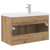 Sink Cabinet with Built-in Basin and Faucet Artisan Oak 3328908