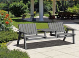2-Seater Garden Bench Antique Loveseat for Yard, Lawn, Porch, Patio, Steel, Grey T3398P318623