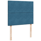 Box Spring Bed with Mattress Blue 120x190 cm Small Double Velvet 3290856