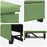 Sofa Bed Light Green 194 x 67 x 82 cm Velvet 42008597