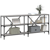 Console Table Grey Sonoma 180x30x75 cm Engineered Wood and Iron 832856