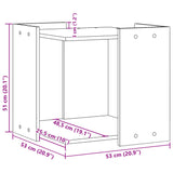 ZNTS Cat Litter Box Enclosure White 53x53x51 cm Engineered Wood 857751