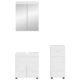Bathroom Furniture Set TULUM 3 pcs High Gloss White 3398028