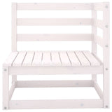 4 Piece Garden Lounge Set White Solid Wood Pine 3075380