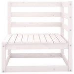 Garden 4-Seater Sofa White Solid Pinewood 3075360