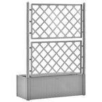 Garden Raised Bed with Trellis and Self Watering System Grey 317578