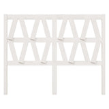 Bed Headboard White Solid pine wood 126x4x100 cm 818611