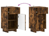 2 Piece Bathroom Cabinet Set EDE Smoked Oak Engineered Wood 3417986