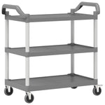 3-Tier Trolley Grey 99x50x96 cm Aluminium 30319