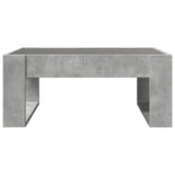 Coffee Table with Infinity LED Concrete Grey 70x53x30 cm 847633
