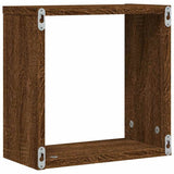 Wall Cube Shelves 6 pcs Brown Oak 30x15x30 cm 815887