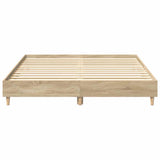 Bed Frame Sonoma Oak Engineered Wood Double Bed Rectangular 3328719