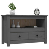 TV Cabinet Grey 79x35x52 cm Solid Wood Pine 821499