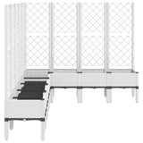 Garden Planter with Trellis White 200x160x142 cm PP 367944