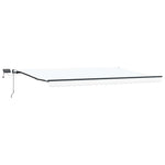 Retractable Awning Manual White 500 x 350 cm Fabric 3331538