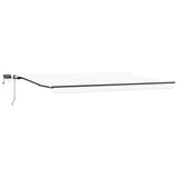 Retractable Awning Manual White 500 x 350 cm Fabric 3331538