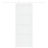 Sliding Door ORKDAL White 83 x 211 cm Solid Pine Wood 3333423
