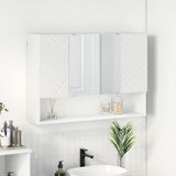 Mirror Cabinet White 80 x 17 x 55 cm Engineered Wood 883354
