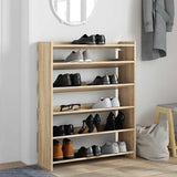 Shoe Rack Sonoma Oak 80x25x100 cm Engineered Wood 859898