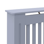 Radiator Cover 2 pcs Grey 112x19x81.5cm Engineered Wood 3403228