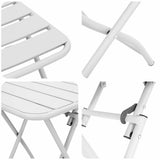 Bistro Set 3 pcs White Steel 42002950