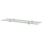 ZNTS Floating Shelves 2 pcs Glass 100x20 cm 8 mm 3051541