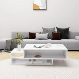 ZNTS Coffee Table High Gloss White 105x55x32 cm Engineered Wood 808528