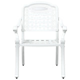 Garden Dining Set 5 pcs White Aluminium 3334646