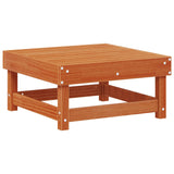 Garden Footrest Solid Pine Wood Wax Brown 865461