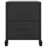 ZNTS Bedside Cabinet Black 36x39x43.5 cm Steel 846626