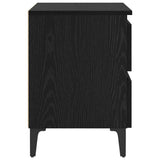 Bedside Cabinet 2 pcs Black oak 40 x 35 x 50 cm Engineered wood 871923