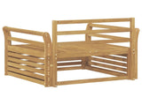 Outdoor Sofa Solid Acacia Wood White 3439136