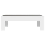 ZNTS Coffee Table with Infinity LED White 90x50x30 cm 847616