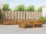 Outdoor Sofa Set 8 pcs Natural Solid Acacia Wood 3373674