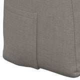 Back Pillow Taupe 200 x 24 x 50 cm Fabric 42014592