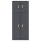 Storage Cabinet 2 pcs Anthracite 60 x 40 x 145 cm Steel 3438695