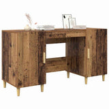 Desk with Shelf Old Wood 140 x 50 x 75 cm Engineered Wood 886234