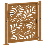 Garden Gate 100x100 cm Weathering Steel Wave Design 4100974