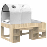 Bed with Tunnel 3 pcs Sonoma Oak and White Engineered Wood 3423509