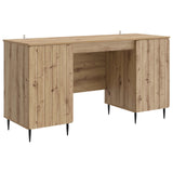 Desk with Shelf Artisan Oak 142.5 x 50 x 75 cm Engineered Wood 3414593