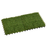 Artificial Grass Tiles 22 pcs Green 30x30 cm 149031